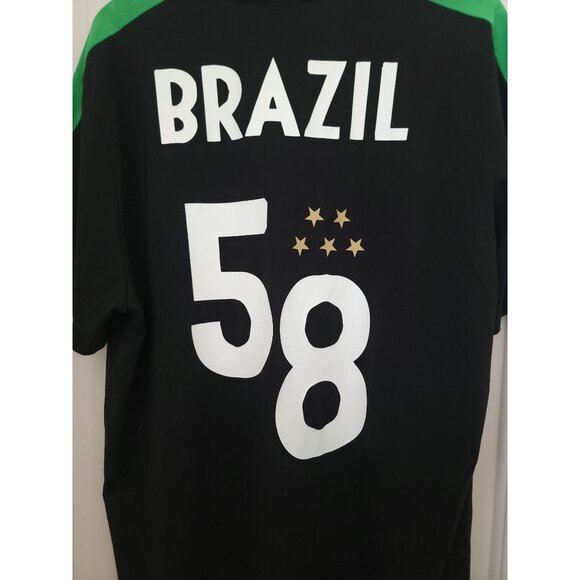 Puma Brazil Copa Americat7 Black-Kelly Green NEW LVLS Soccer Shirt Men's Sz XXL - Picture 5 of 9